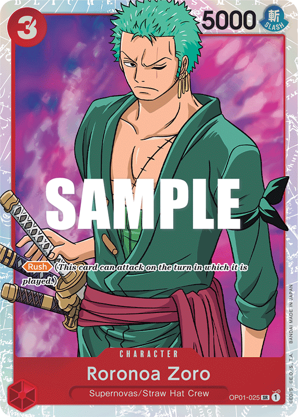 Roronoa Zoro official card artwork